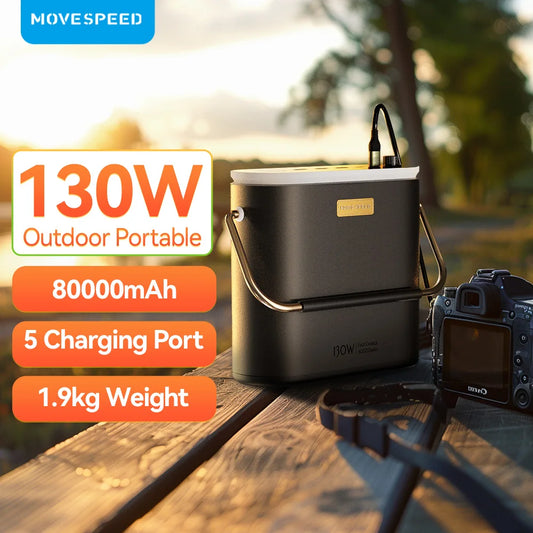 MOVESPEED S80 Power Bank 80000mAh 130W Fast Charging Portable  Outdoor Powerbank External Battery for Phones Laptop Drone Camera